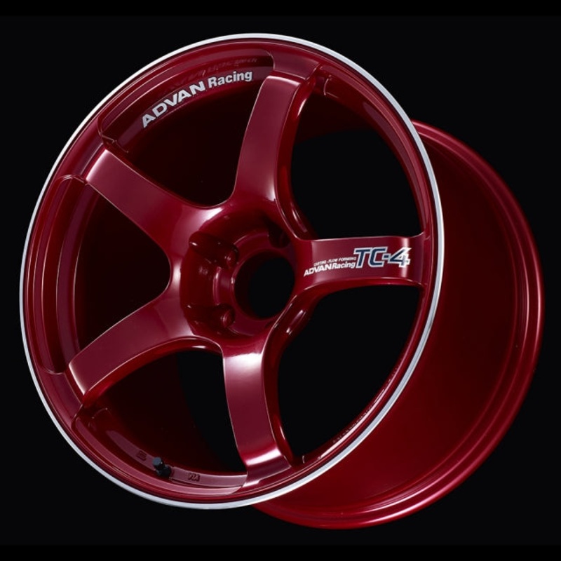Advan TC-4 Wheel – 18×7.5 +48 | 5×114.3 | Racing Candy Red & Ring