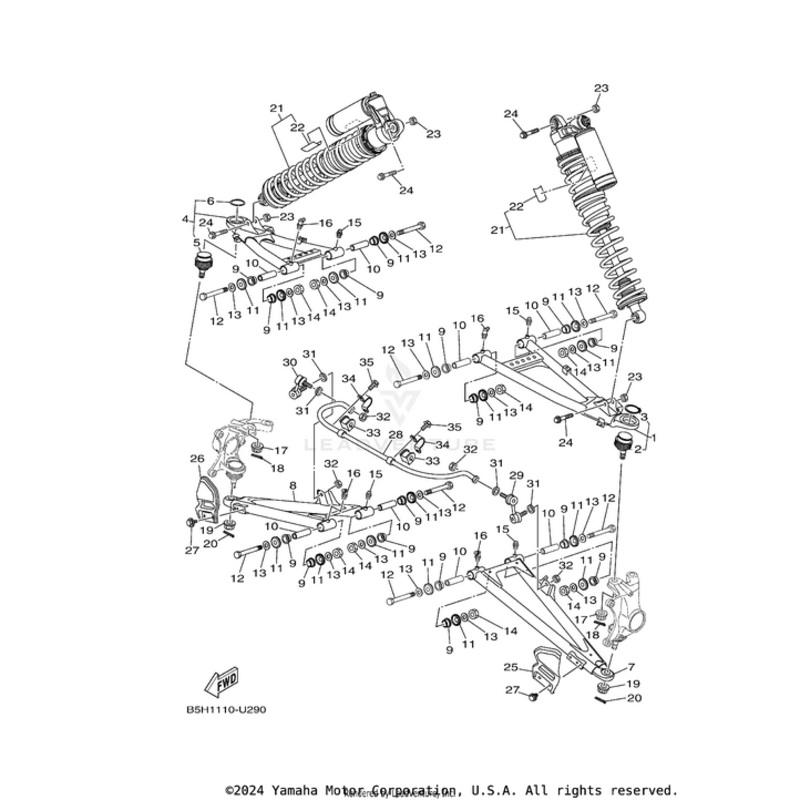 Front Lower Arm Sub-Assembly (RH) by Yamaha