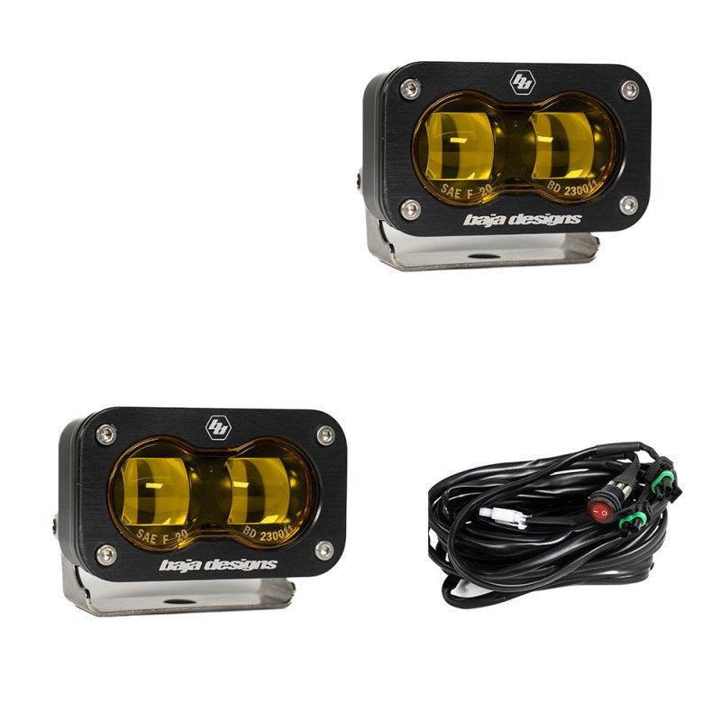 Baja Designs Universal S2 SAE Spot LED (Pair) – Amber