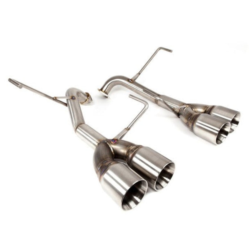 Nameless Performance [19-21 STI, 2018 STI Type RA] Catback 3.5″ Double Wall Polished Tips and No Muffler | SUCB19STI-0MU-35SDW