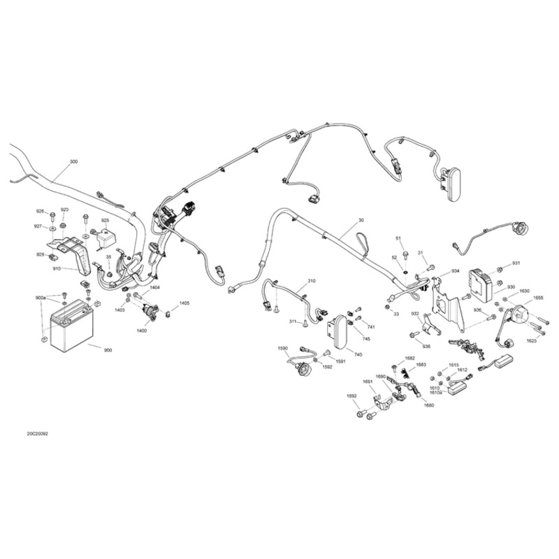 Starter Wiring Harness by Can-Am