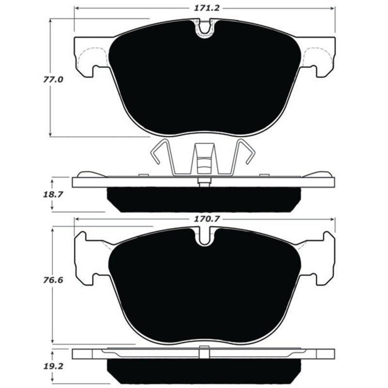 Porterfield Brake Pads for 2008 BMW X5 xDrive48i
