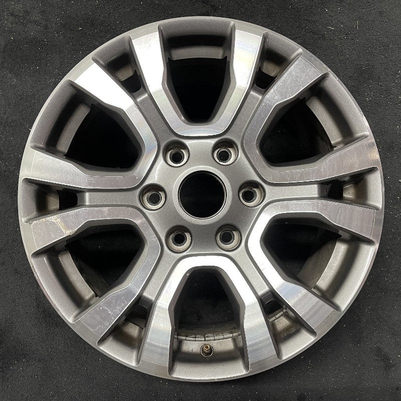 18″ RANGER 19 18×8 aluminum 6 spoke machined face with pockets center in gray U spoke Original OEM Wheel Rim