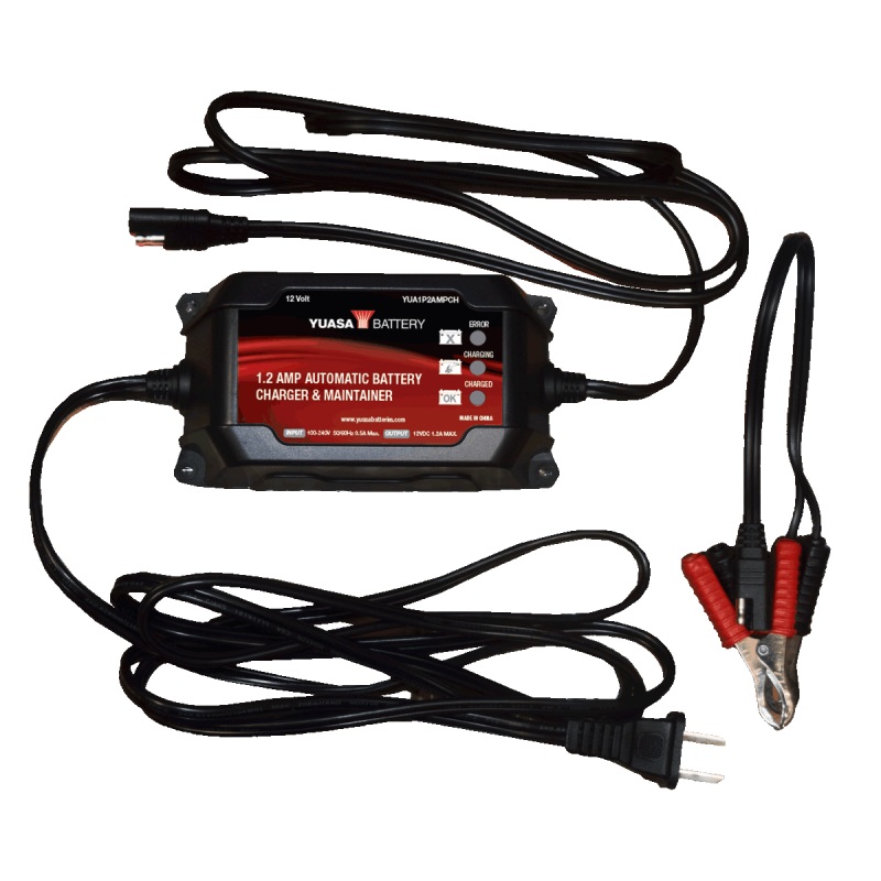 Yuasa 1.2 Amp Charger & Maintainer – 12V