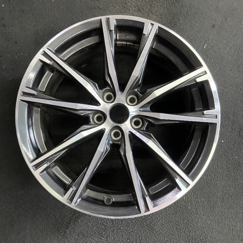 17″ 86 17-19 17×7 alloy 10 spoke machined face dark gray inlay Original OEM Wheel Rim
