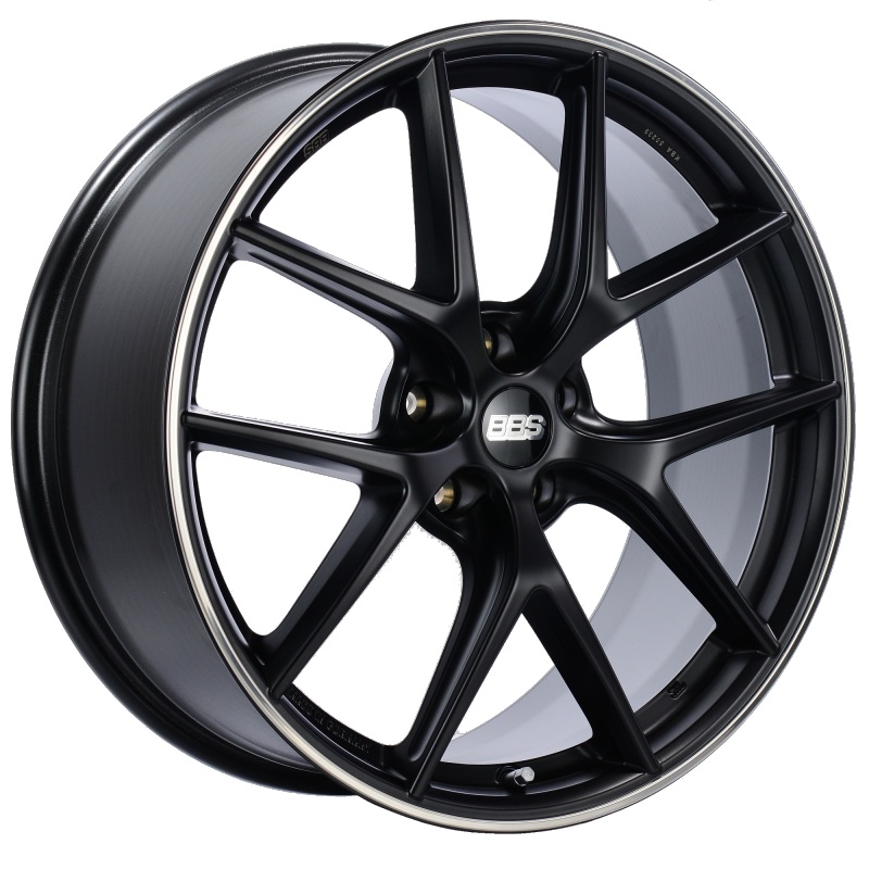 BBS CI-R 20×8.5 5×114.3 ET40 Satin Black Polished Rim Protector Wheel -82mm PFS/Clip Required