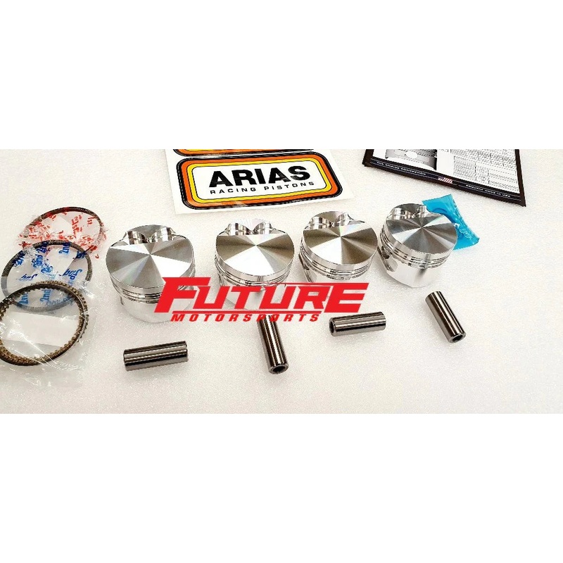 Arias Pistons Kit Toyota 1.3L 4EFTE Bore 2.933 CH 1.180 Stroke 3.047 CR 8.6 Dish 35cc Head