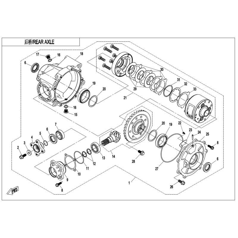 Automatic Lock Differential Assembly by CF Moto