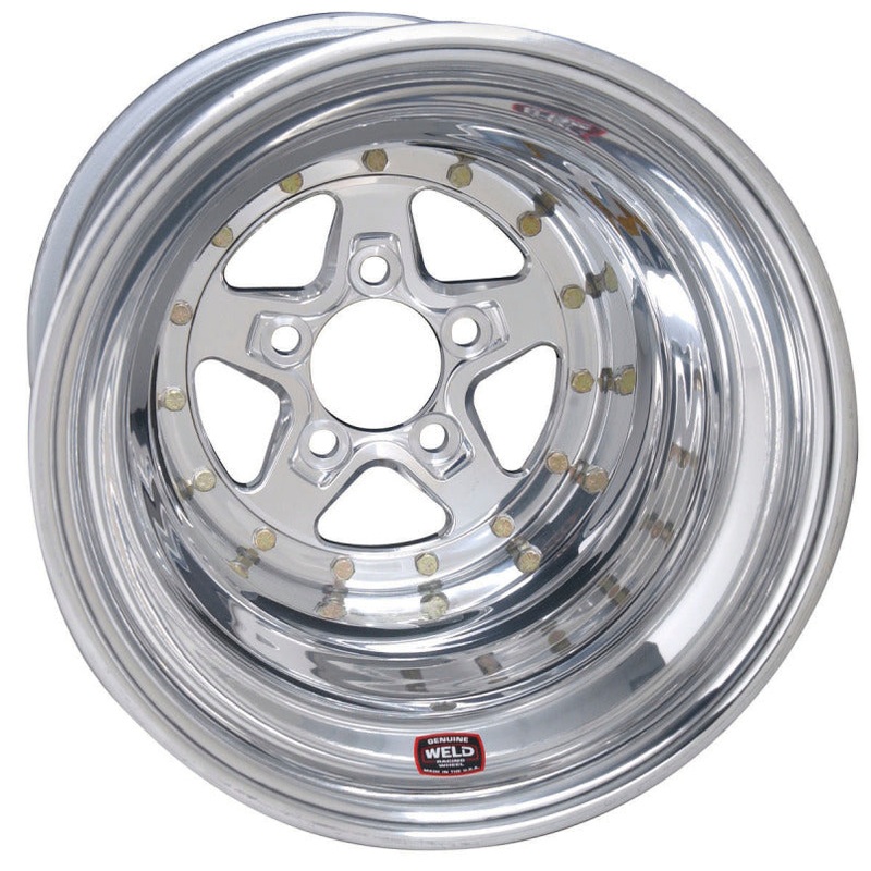 Weld Alumastar 2.0 15×4 / 5×4.75 BP 1.7 / 5in. BS Polished Wheel – Non-Beadlock