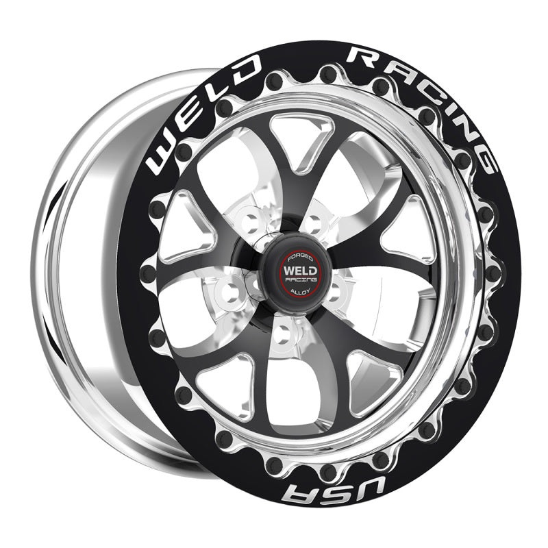 Weld S76 17×10.5 / 5×4.75 BP / 7.2in. BS Black Wheel (High Pad) – Black Single-Beadlock MT