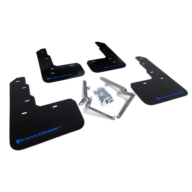 Rally Armor 17-18 Honda Civic Type R (Type R Only) UR Black Mud Flap w/ Blue Logo