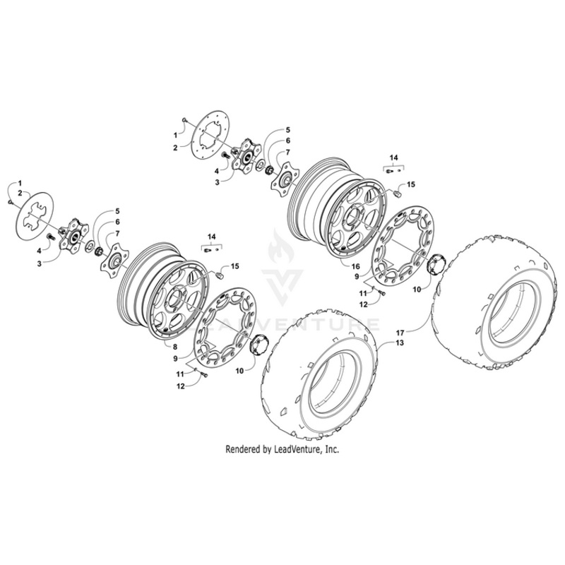 Wheel,Frt-Bdlk (14X6.5) By Arctic Cat