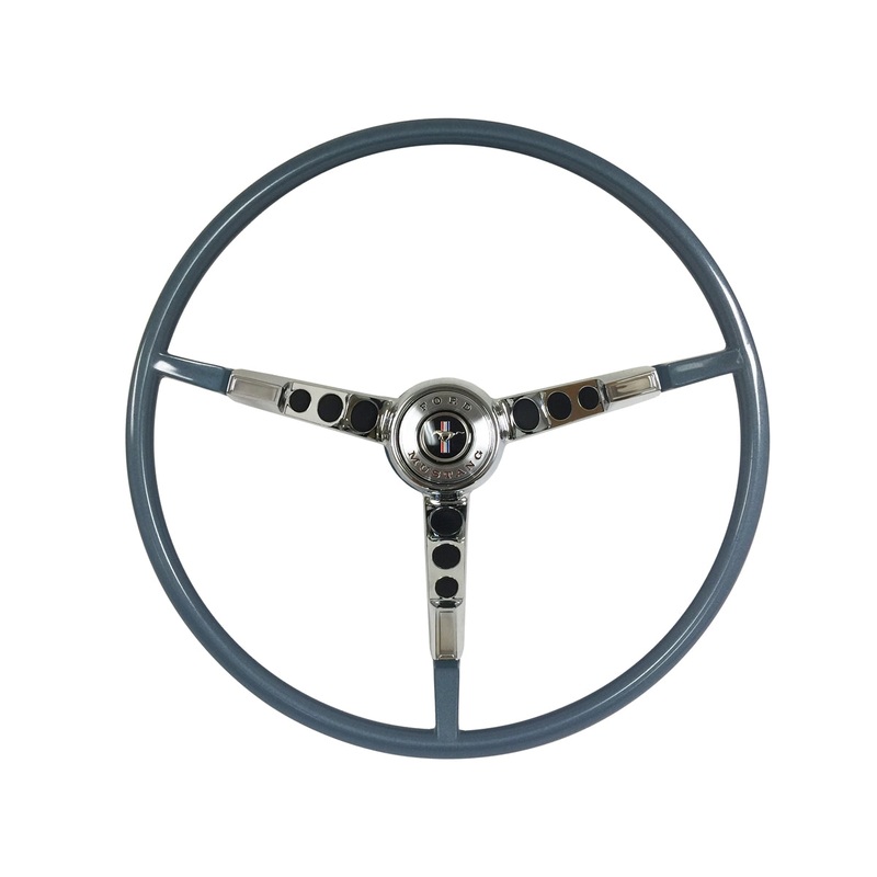 1965-66 Ford Mustang Blue Steering Wheel Kit | ST3034BLUE65-KIT
