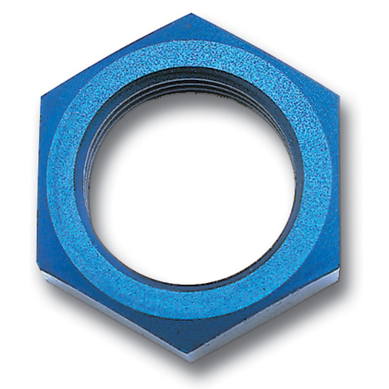 Russell Performance -4 AN Bulkhead Nuts 7/16in -20 Thread Size (Blue)