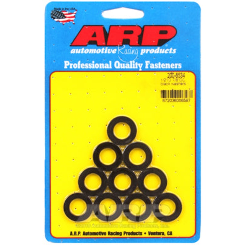 ARP 1/2in ID 7/8inOD Black Washers (Pack of 10)