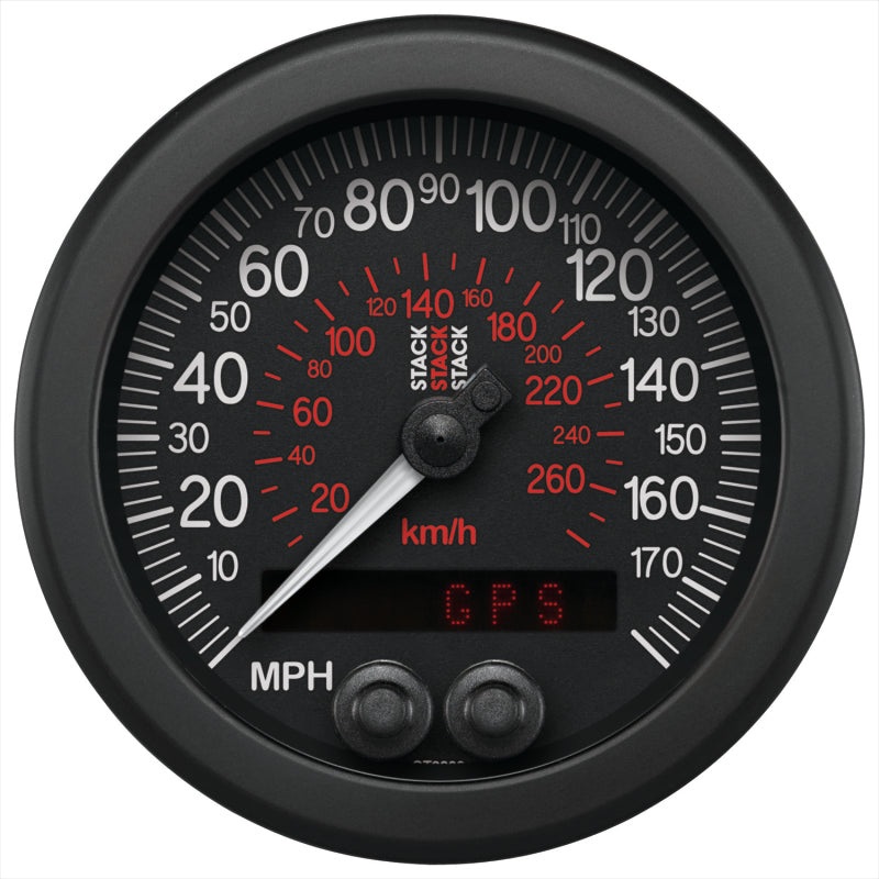 Autometer Stack Instruments 88mm 0-180 MPH 290 KM/H GPS Speedometer – Black