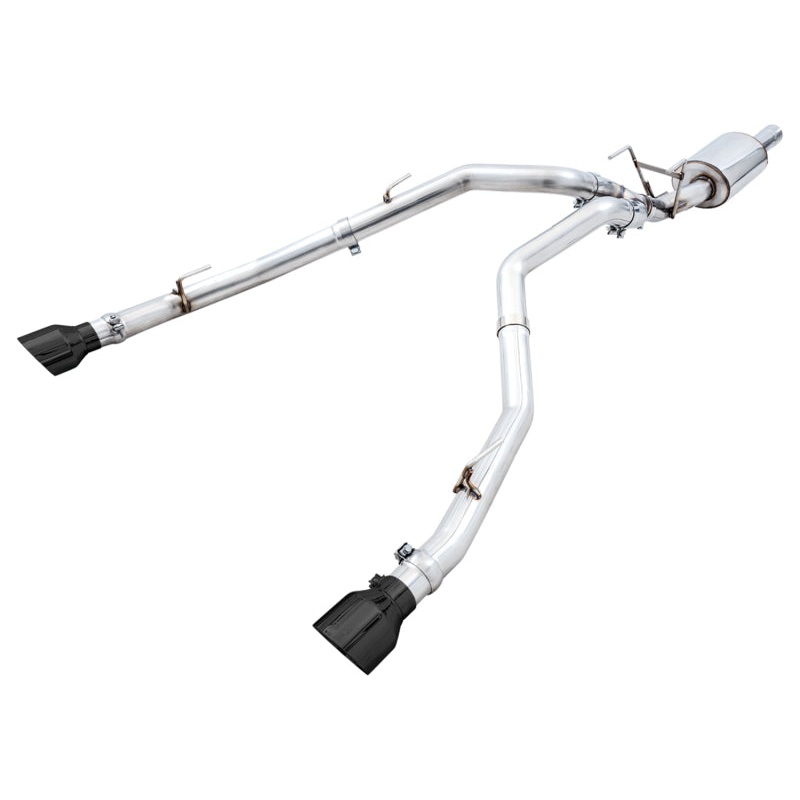 AWE Tuning 09-18 RAM 1500 5.7L (w/Cutouts) 0FG Dual Rear Exit Cat-Back Exhaust – Diamond Black Tips