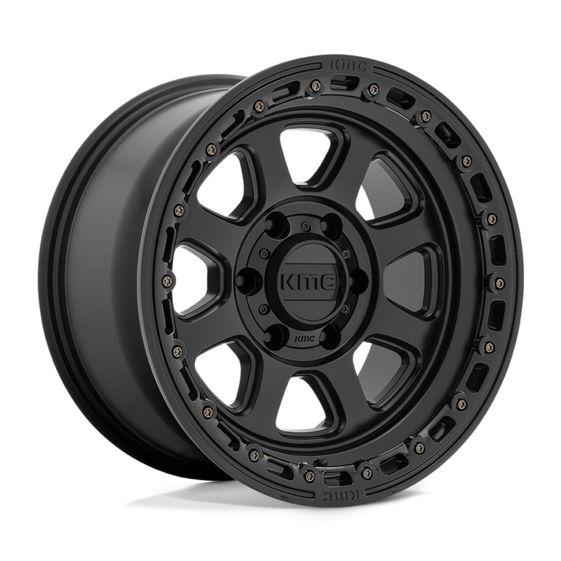 KMC Wheels KM548 Chase 20″ 6×114.3 Satin Black With Gloss Black Lip