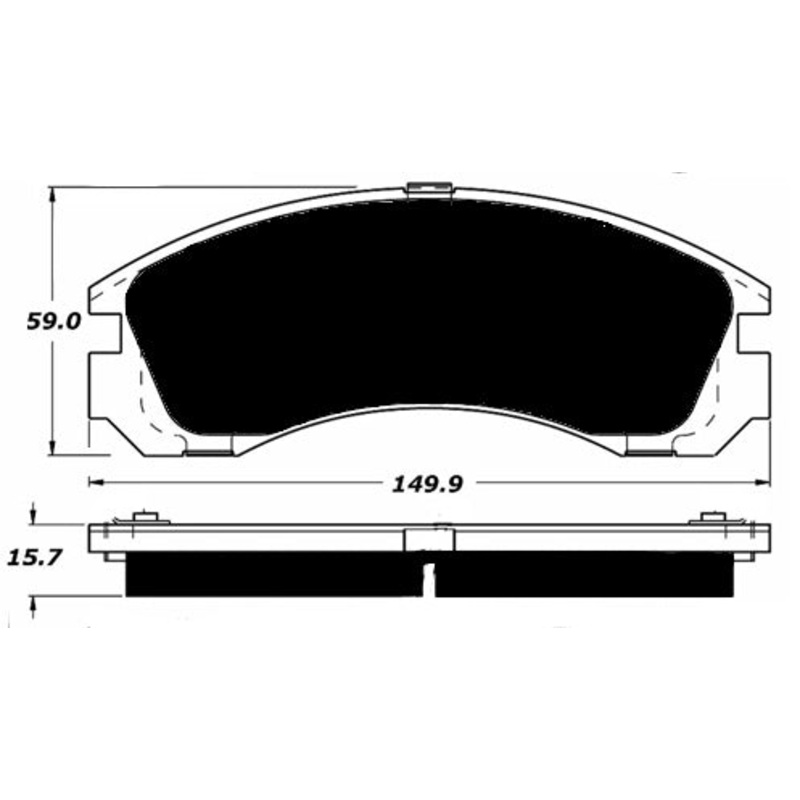 Porterfield Brake Pads for 2015 MITSUBISHI Lancer Ralliart 2.0L Turbo