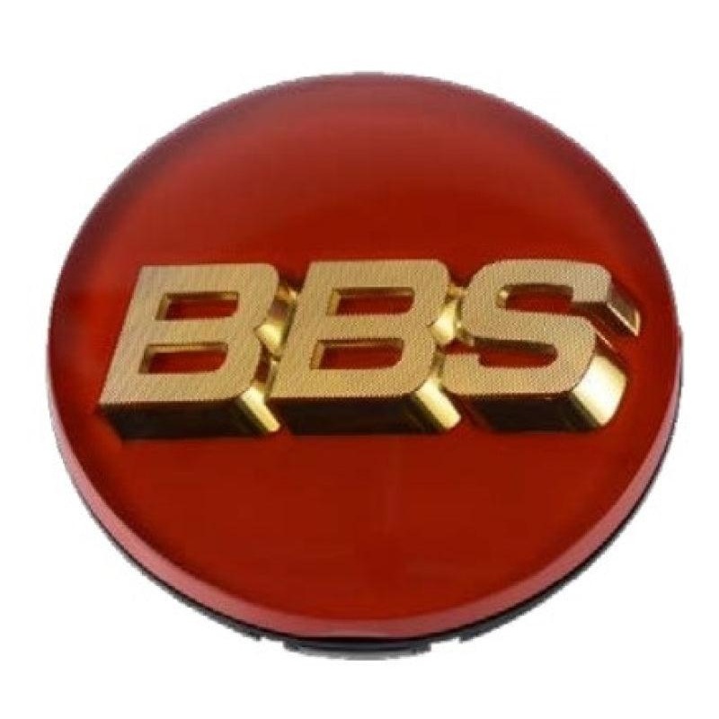 BBS Center Cap 70.6mm Red/Gold (3-tab) (56.24.073)