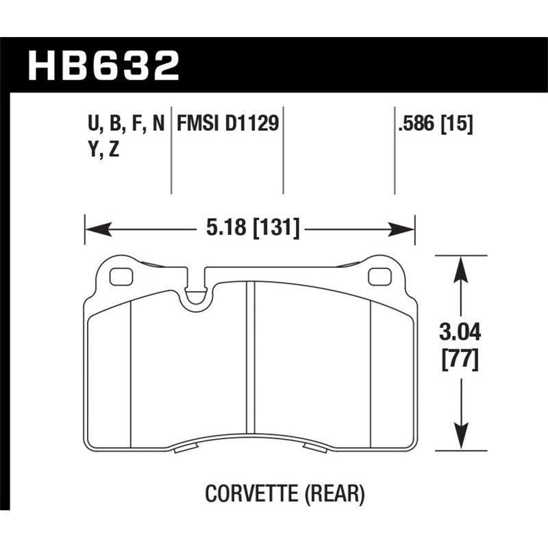 Hawk 2007-2015 Volkswagen Tourareg Base/V6/V6-Sport/TDI HPS 5.0 Performance Rear Brake Pads