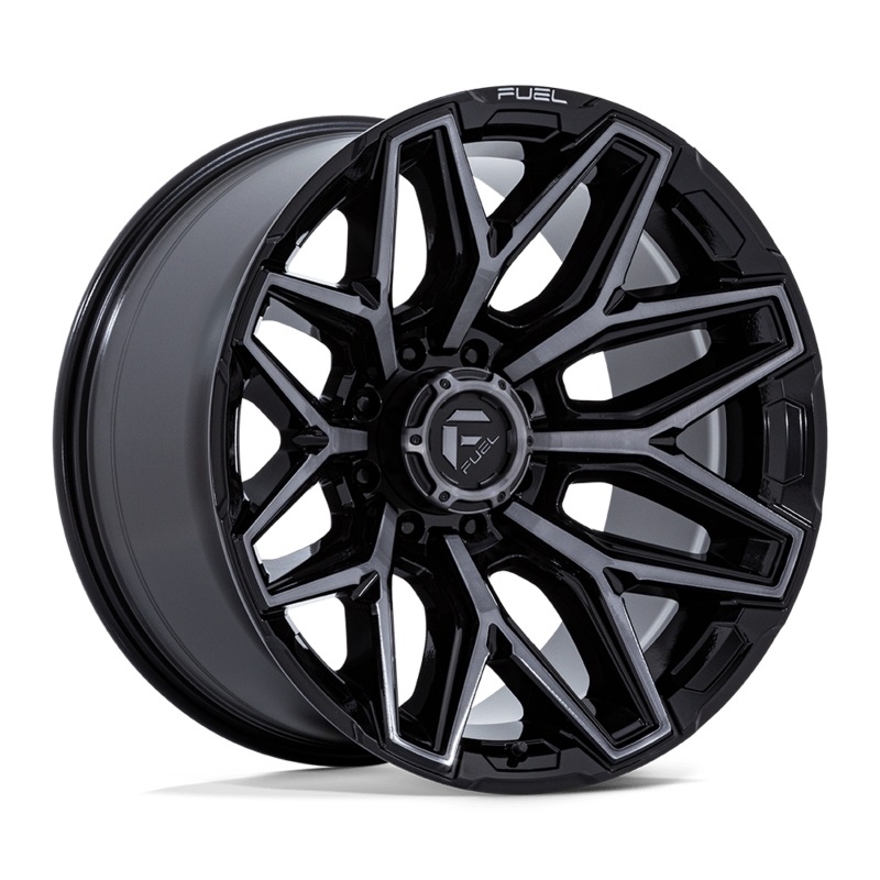Fuel Wheels Flux 22″ 8×170 Gloss Black Brushed Face With Gray Tint