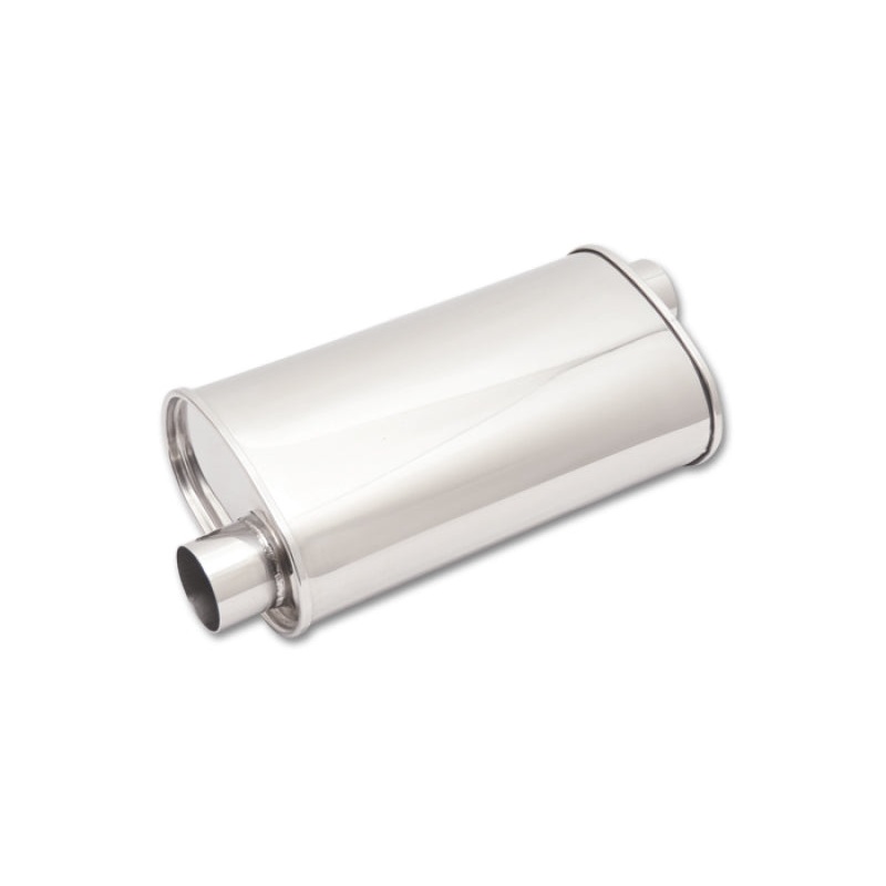 Vibrant StreetPower Oval Muffler 5in x 9in x 15in – 2.25in inlet/outlet (Offset-Offset Same Side)