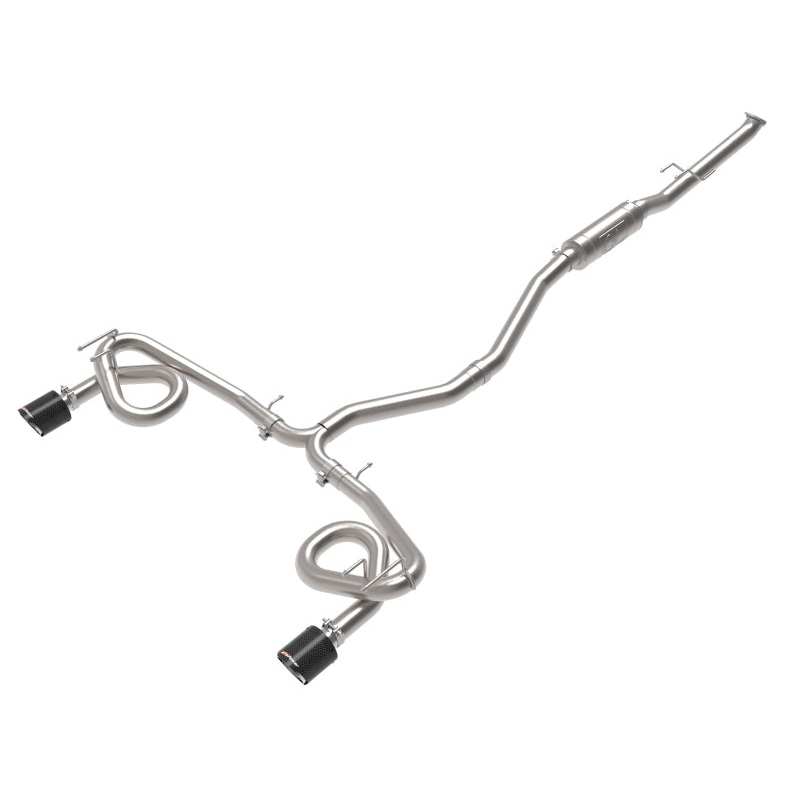 aFe Takeda 2-1/2 IN to 3 IN 304 Stainless Steel Cat-Back Exhaust System w/ Carbon Fiber Tip – 2022+ Honda Civic Si