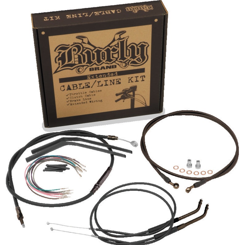 Burly Brand Control Kit 12in T-Bar – Black