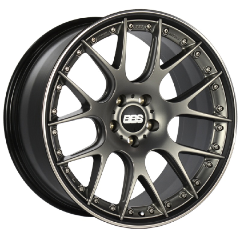 BBS CH-RII 21×9 5×108 ET45 PFS Platinum Center Black Rim SS Rim Protector Wheel w/Motorsport Etching