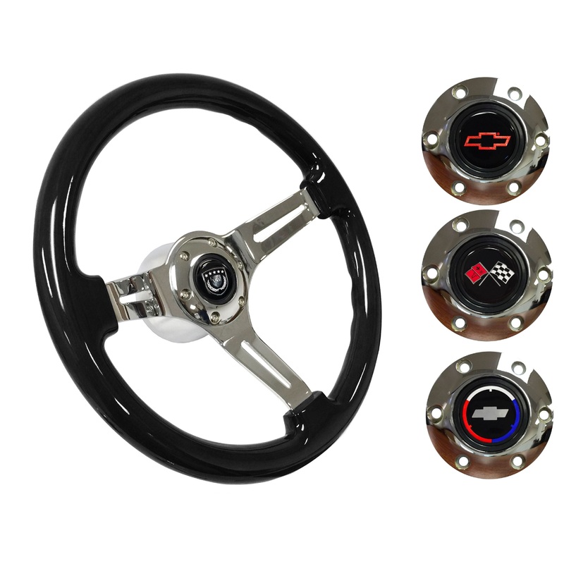 1970-88 Monte Carlo Steering Wheel Kit | Black Ash Wood | ST3072