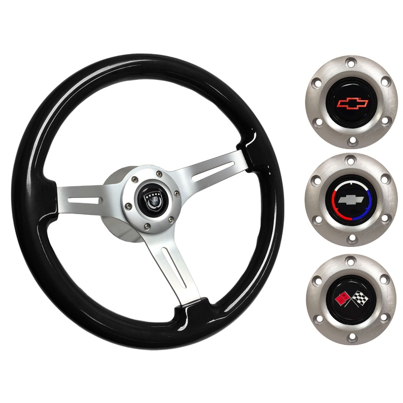 1967 Corvette Steering Wheel Kit | Black Ash Wood | ST3074