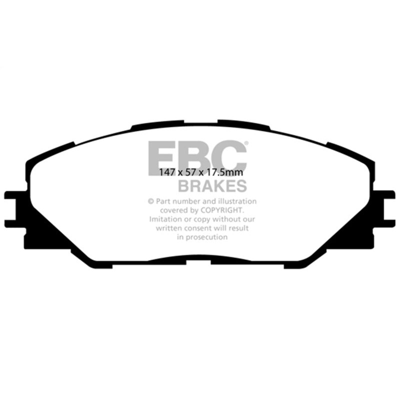 EBC 06-08 Toyota RAV 4 2.4 (3rd Row Seats) Greenstuff Front Brake Pads