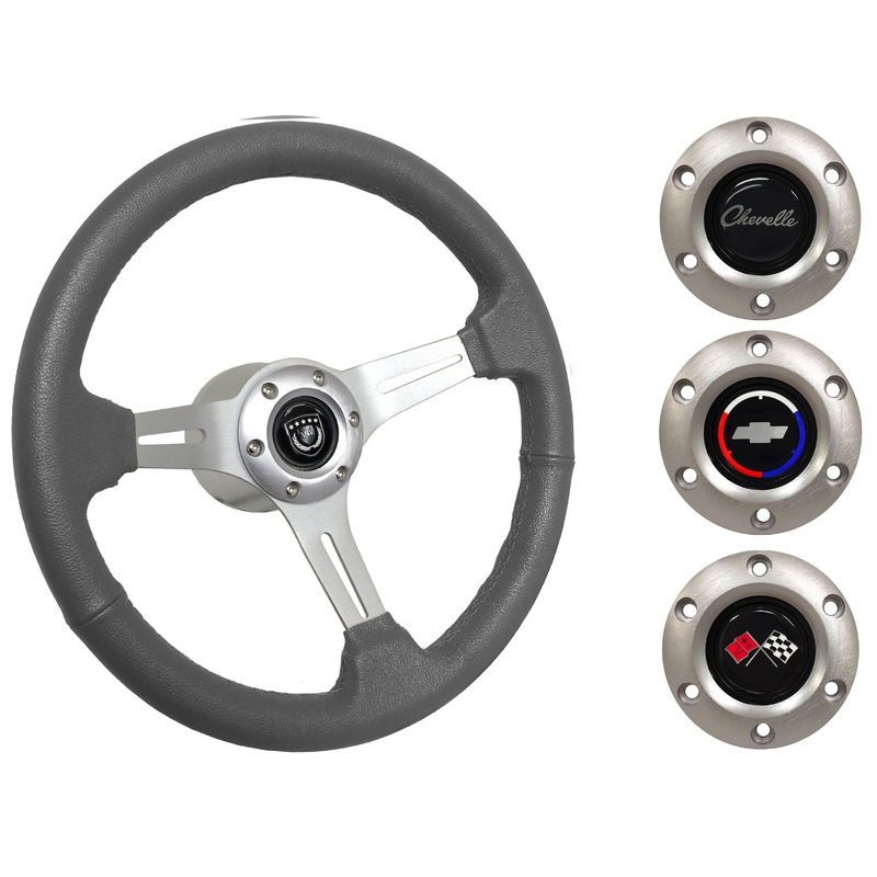 1967-68 Chevelle Steering Wheel Kit | Grey Leather | ST3014GRY