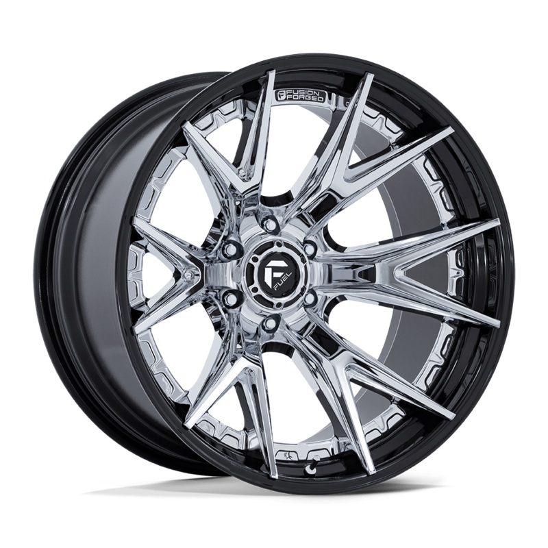 Fuel Wheels FC402 Catalyst 24″ 6×139.7 Chrome With Gloss Black Lip