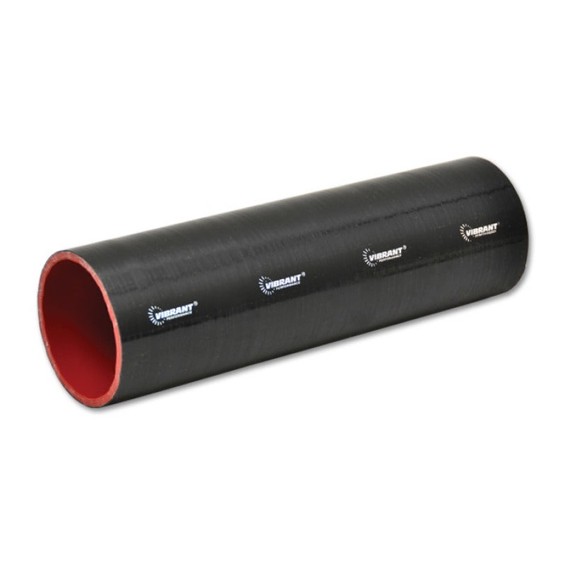 Vibrant Silicone Straight Hose Coupler 3.125in ID x 12.00in Long – Gloss Black