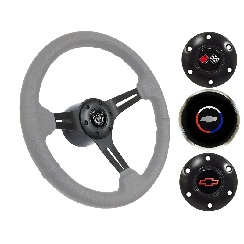 1962-68 Chevy Nova Steering Wheel Kit | Grey Leather | ST3060GRY