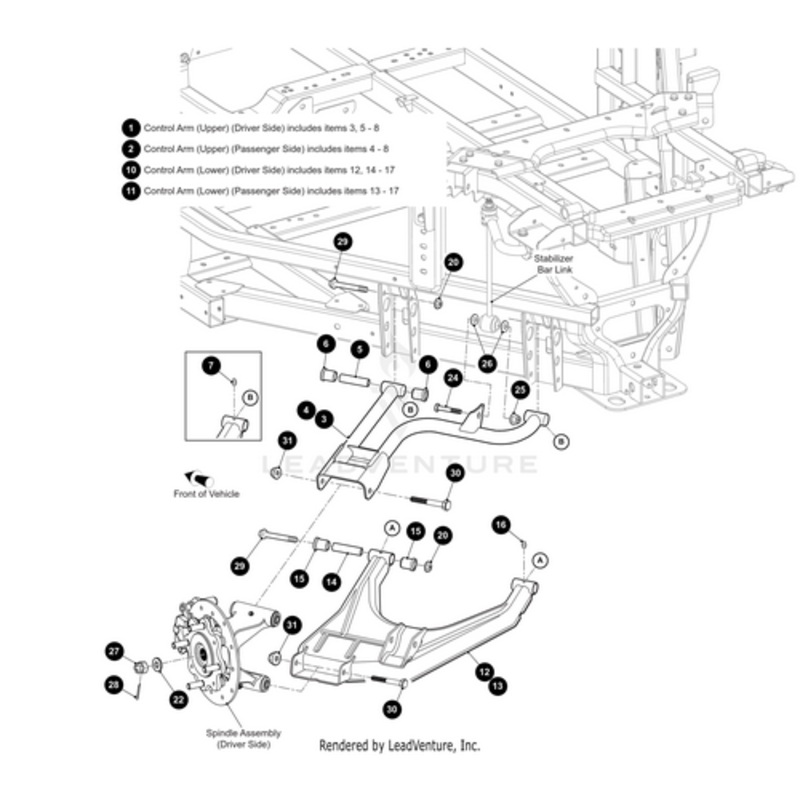 A-Arm – Rear Upper Right Met Orange-Weld (For Havoc Models Only) by Arctic Cat
