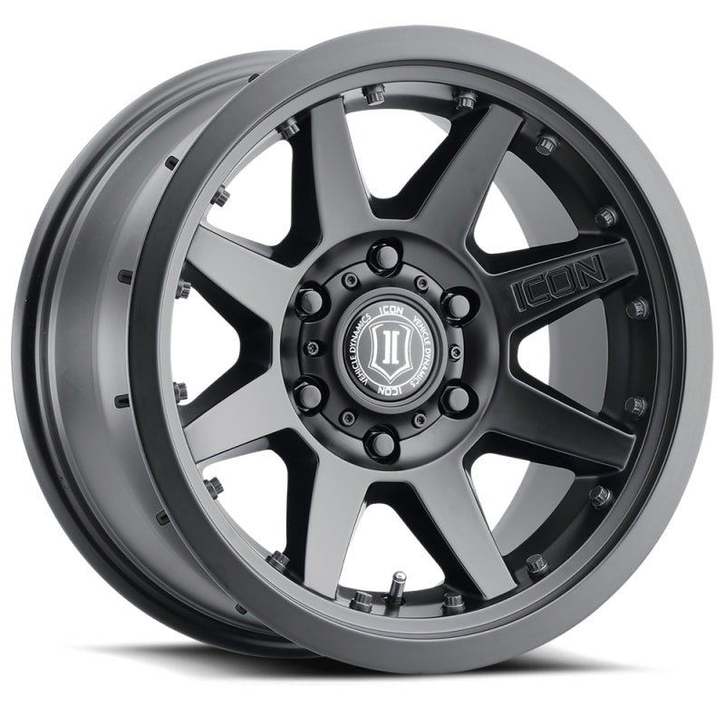 ICON Rebound Pro 17×8.5 5×5 -6mm Offset 4.5in BS 71.5mm Bore Satin Black Wheel