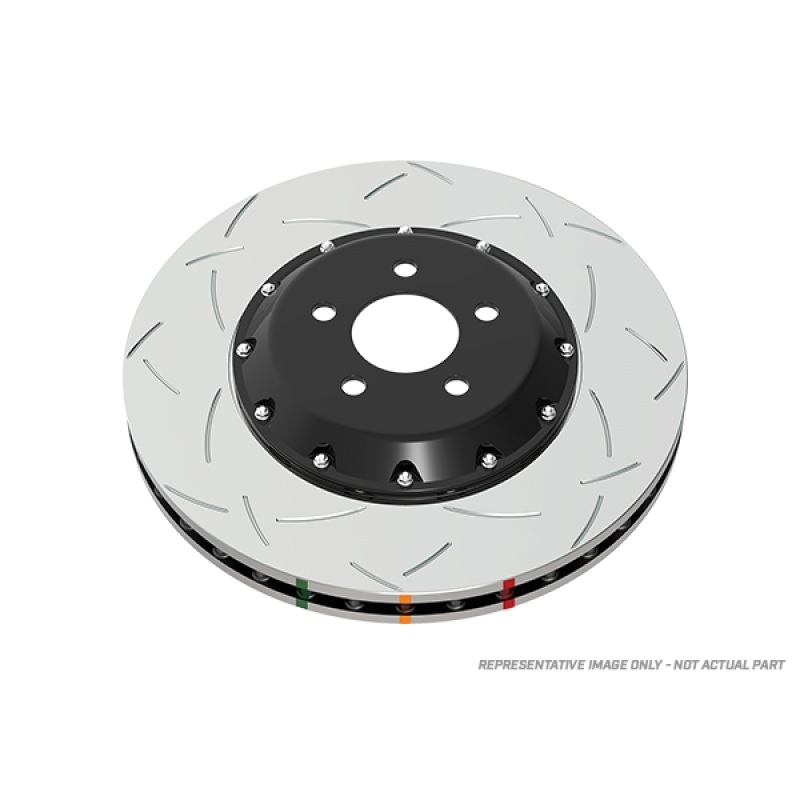DBA 04-08 Porsche 911 GT3 T3 5000 Series Front Slotted Rotor Assembled w/ Black Hat