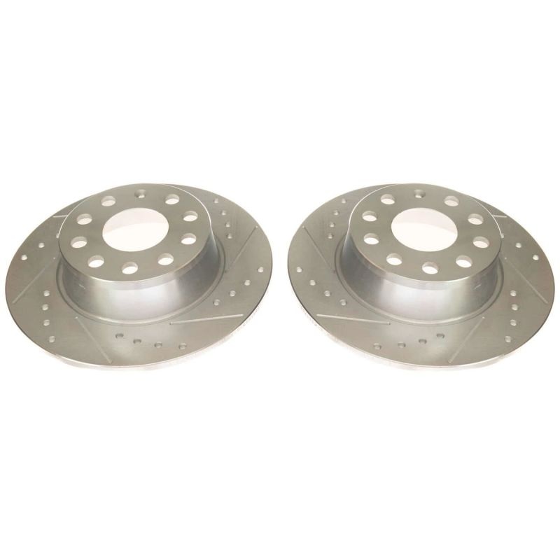 PowerStop Power Stop 2019 Volkswagen Jetta Rear Evolution Drilled & Slotted Rotors – Pair