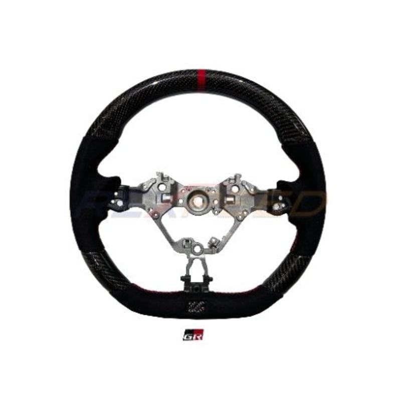 Rexpeed 2022+ GR86 / BRZ Carbon Fiber BLACK Suede Steering Wheel | Matte | FR80M