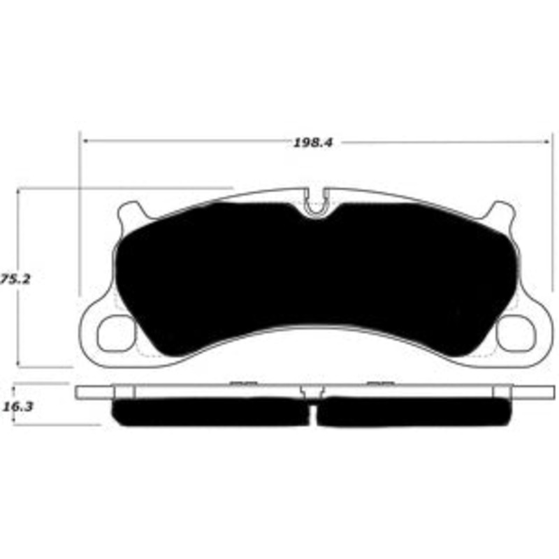 Porterfield Brake Pads for 2016 PORSCHE Boxster Spyder w/Iron Discs