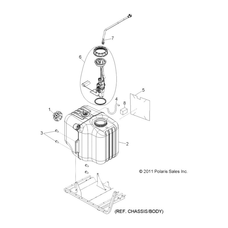 Twin Fuel Line Assembly, Formed by Polaris