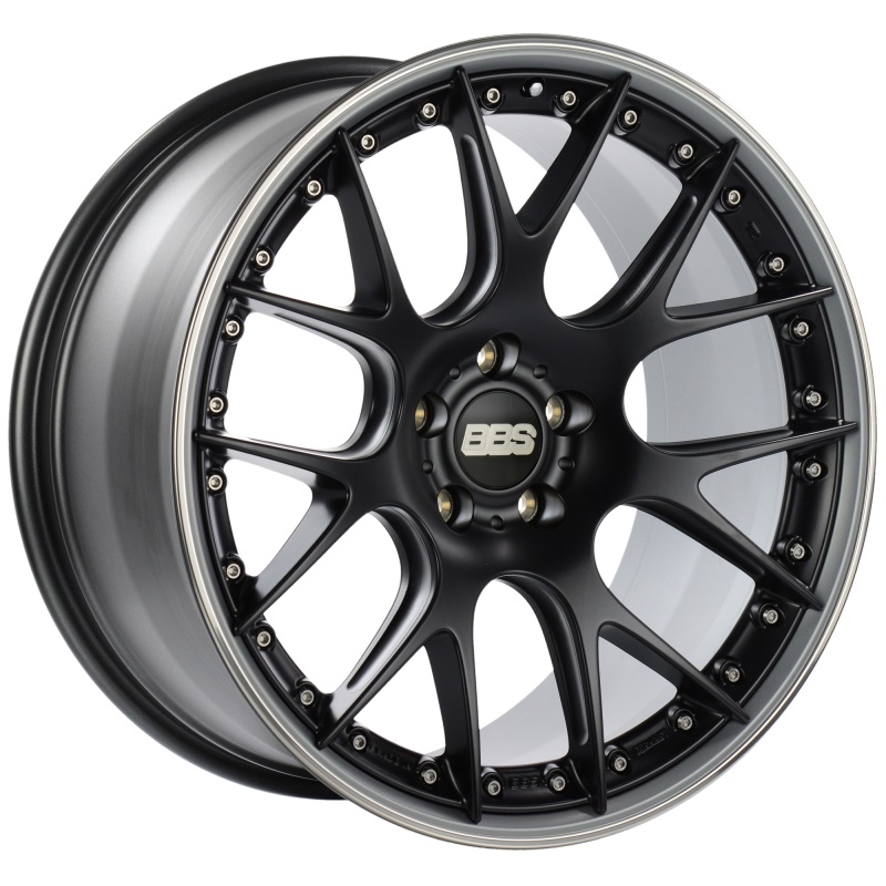 BBS CH-RII 21×10.5 5×120 ET35 Satin Black Center Platinum Lip SS Rim Prot Wheel -82mm PFS/Clip Req