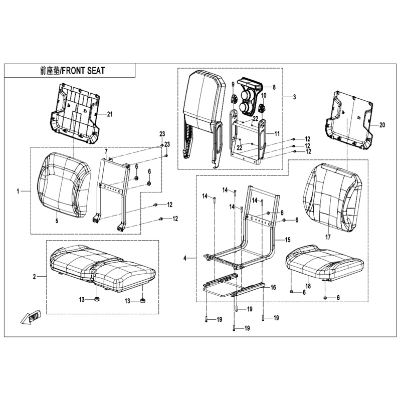 Passenger Backrest by CF Moto