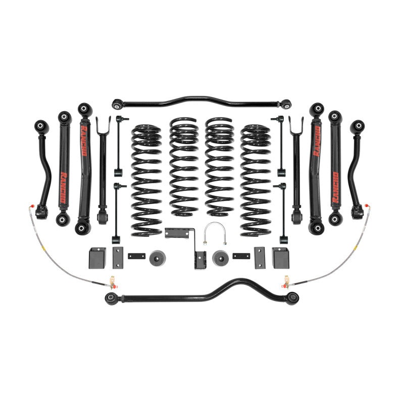 Rancho 07-17 Jeep Wrangler Fr and R Short Arm Suspension System Component – Box Two
