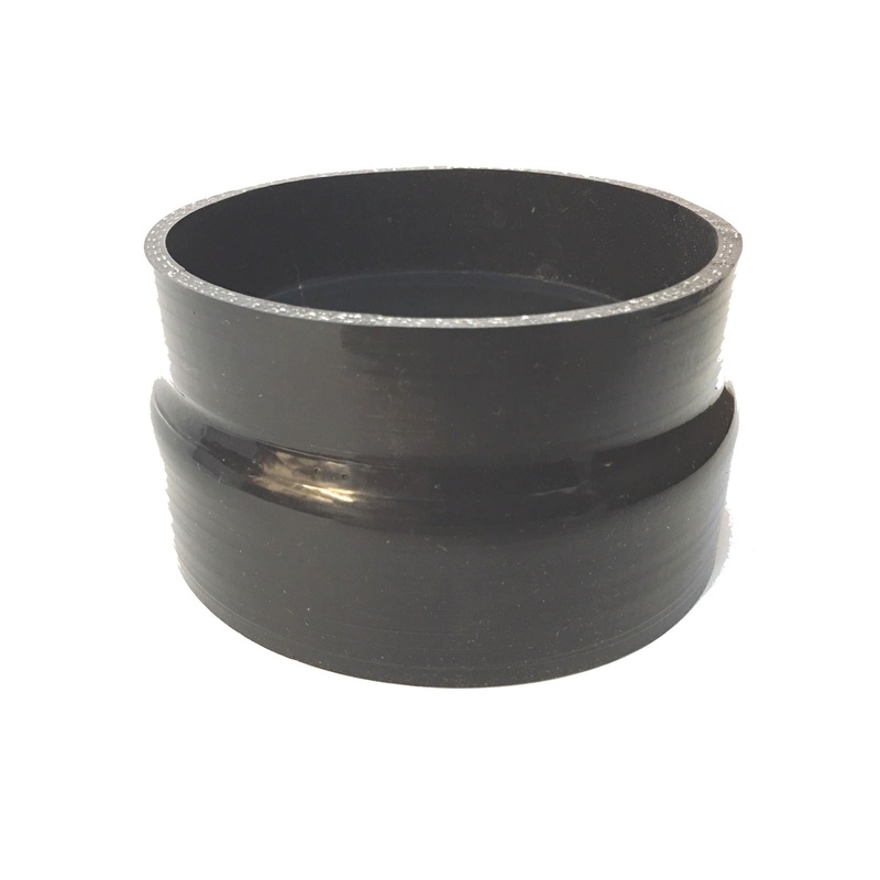 Roto Fab Silicone step hose 4.75 inch/5.00 inch ID 3 ply poly Black Roto-fab