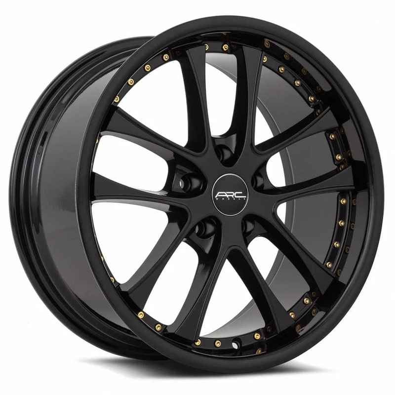 VORS AR5 18″ 5×108 All Black Gold Rivet