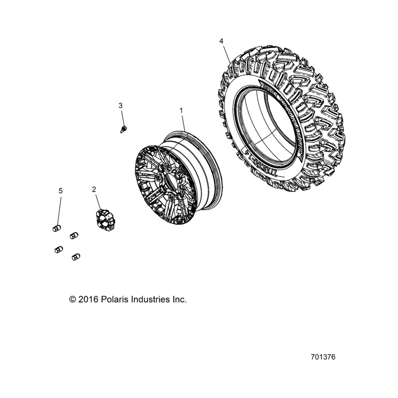 Wheel, Front, Smoke Medium Bron by Polaris